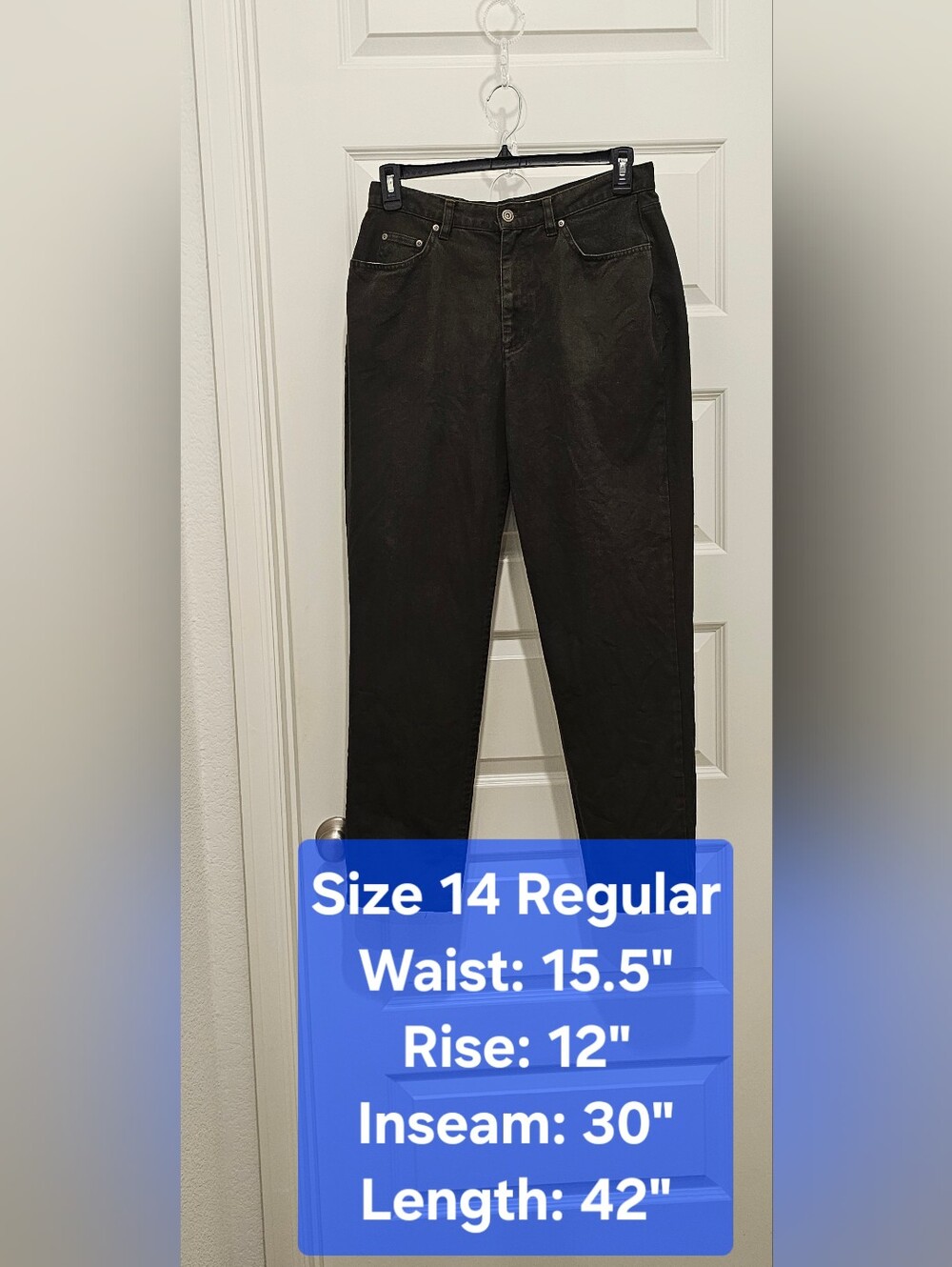 Vintage Lizwear by Liz Claiborne Olive Green Classic Fit Stretch Jeans Size 14R